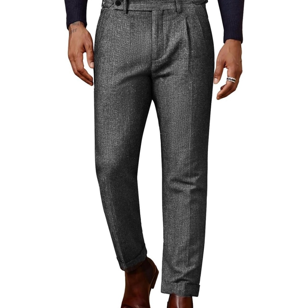 Men's Gray Paul Jones Tweed Dress Pants size 2XL